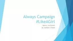 PPT-Always Campaign #LikeAGirl