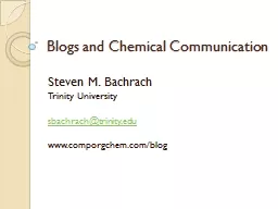 Blogs and Chemical Communication