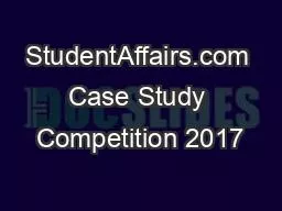 PPT-StudentAffairs.com Case Study Competition 2017