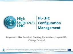 HL-LHC  Configuration Management