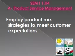 SEM1 1.04  A-  Product Service Management