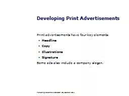 Developing Print Advertisements