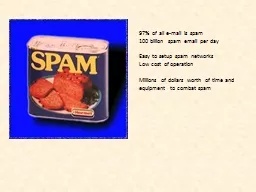 97% of all e-mail is spam