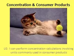 Concentration & Consumer Products