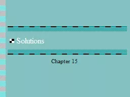 Solutions Chapter 15 Mixtures
