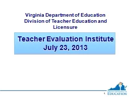 Teacher Evaluation Institute