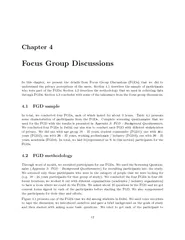 Chapter  Focus Group Discussions In this chapter we pr