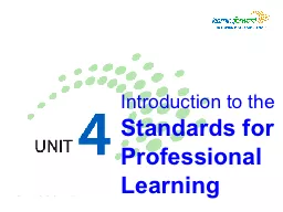 Introduction to the  Standards for Professional