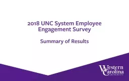 2018 UNC System Employee Engagement Survey