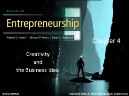 Chapter 4 Creativity  and