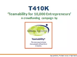 ‘Teamability for 10,000 Entrepreneurs’