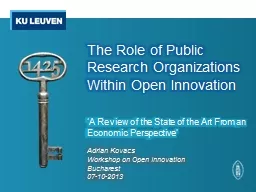 The  Role  of Public Research