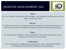 Invested Development (ID)