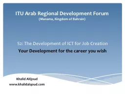 S2: The  Development of ICT for Job Creation