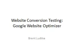 PPT-Website Conversion Testing: