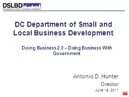 DC Department of Small and Local Business Development