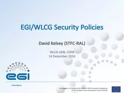 PPT-WLCG GDB, CERN 14 December 2016