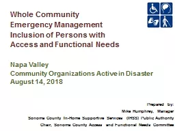 Whole Community Emergency Management