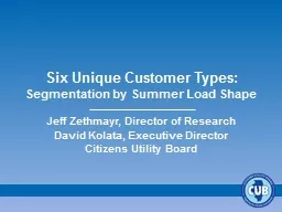 PPT-Six Unique Customer Types: