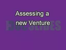 Assessing a new Venture