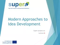 Modern Approaches to Idea Development