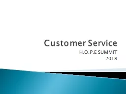 Customer Service H.O.P.E SUMMIT