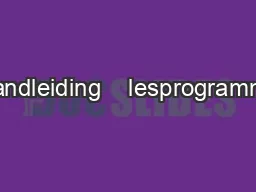 PPT-Handleiding lesprogramma