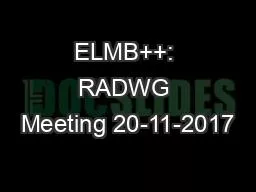 ELMB++: RADWG Meeting 20-11-2017