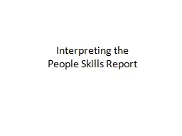 Interpreting the  People Skills Report