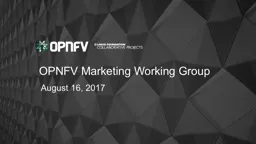 OPNFV Marketing Working Group