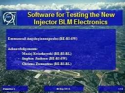 Software for Testing the New Injector BLM Electronics