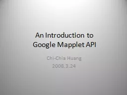 An Introduction to  Google Mapplet API