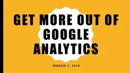 Get More out of Google Analytics