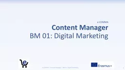 e-COMMA Content Manager BM 01: Digital Marketing