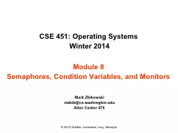 CSE 451: Operating Systems