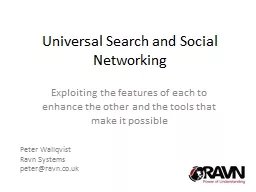 Universal Search and Social Networking