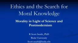 Ethics and the Search for Moral Knowledge