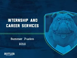 Internship and career services