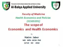 Faculty of Medicine  Health Economics and Policies