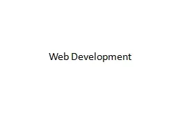 Web Development Client-Server Model