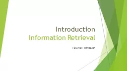 Introduction Information Retrieval