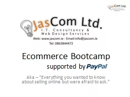 Ecommerce  Bootcamp supported by