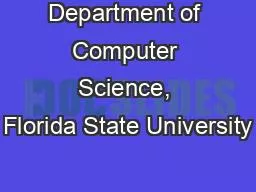 Department of Computer Science, Florida State University