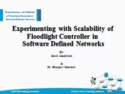 Experimenting with Scalability of Floodlight Controller in