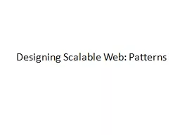 Designing Scalable Web: Patterns