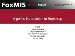 PPT-A gentle introduction to Bootstrap