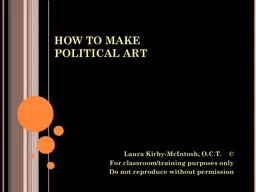 HOW TO MAKE  POLITICAL ART