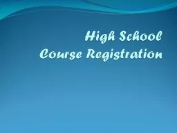 PPT-High School Course Registration