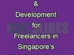 Avetra, 9 April 2015 Learning & Development for Freelancers in Singapore’s Creative Industrie