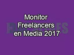 Monitor Freelancers en Media 2017